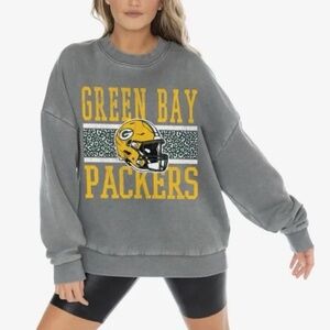 Gameday Couture Unisex Gray Green Bay Packers Vintage Wash Crewneck Large